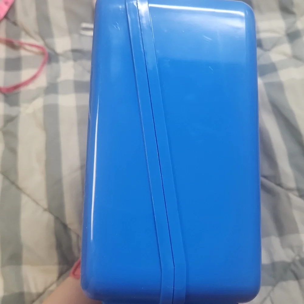 Vintage 1984 Jyundung Blue Plastic Lunchbox